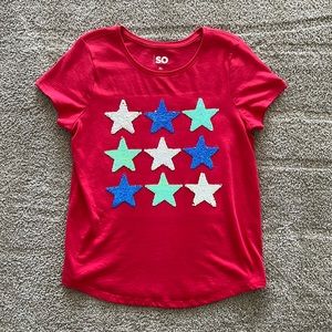 So Sequin Star Tee
